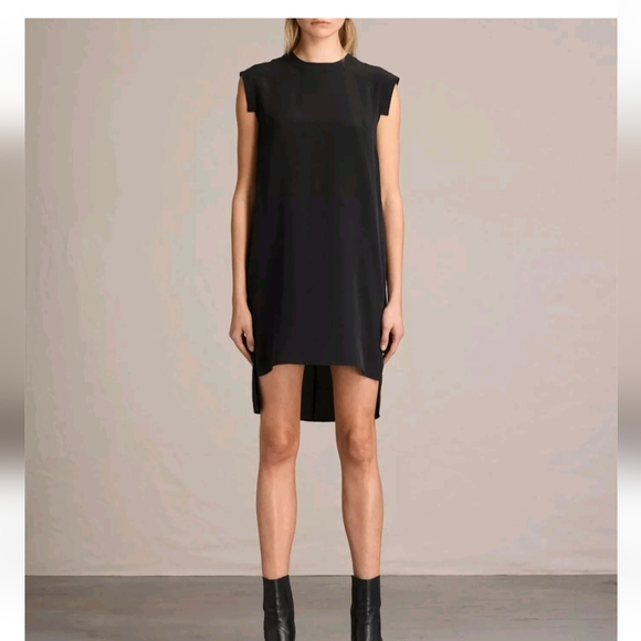 All Saints Tonya Dress 6 Green 100% Silk - Picture 1 of 13